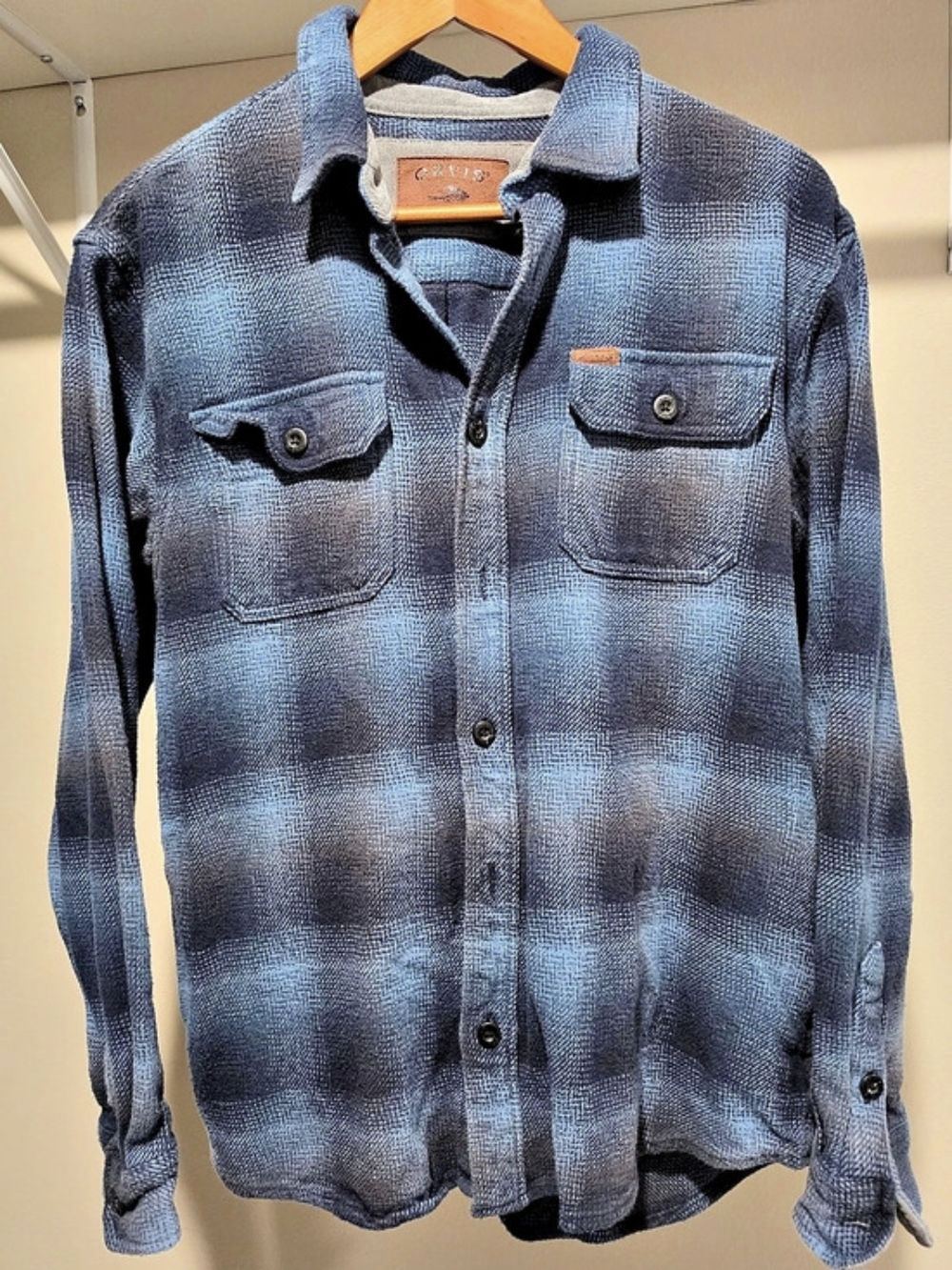 Orvis Flannel Shirt Jacket Men's Size Large Plaid Heavyweight Shacket